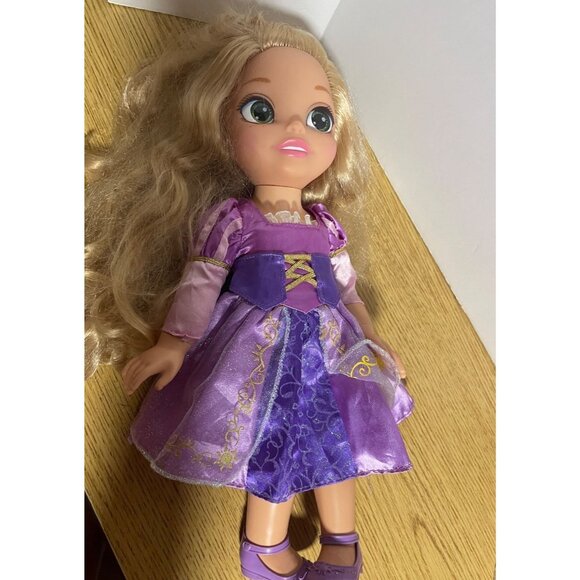 Disney Princess Rapunzel Doll 15" Blonde Hair Purple Dress Tiara - Picture 5 of 9